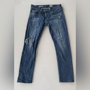 AG Adriano Goldschmied “The Nolan” Relaxed Slim Distressed Jeans – Size 25R